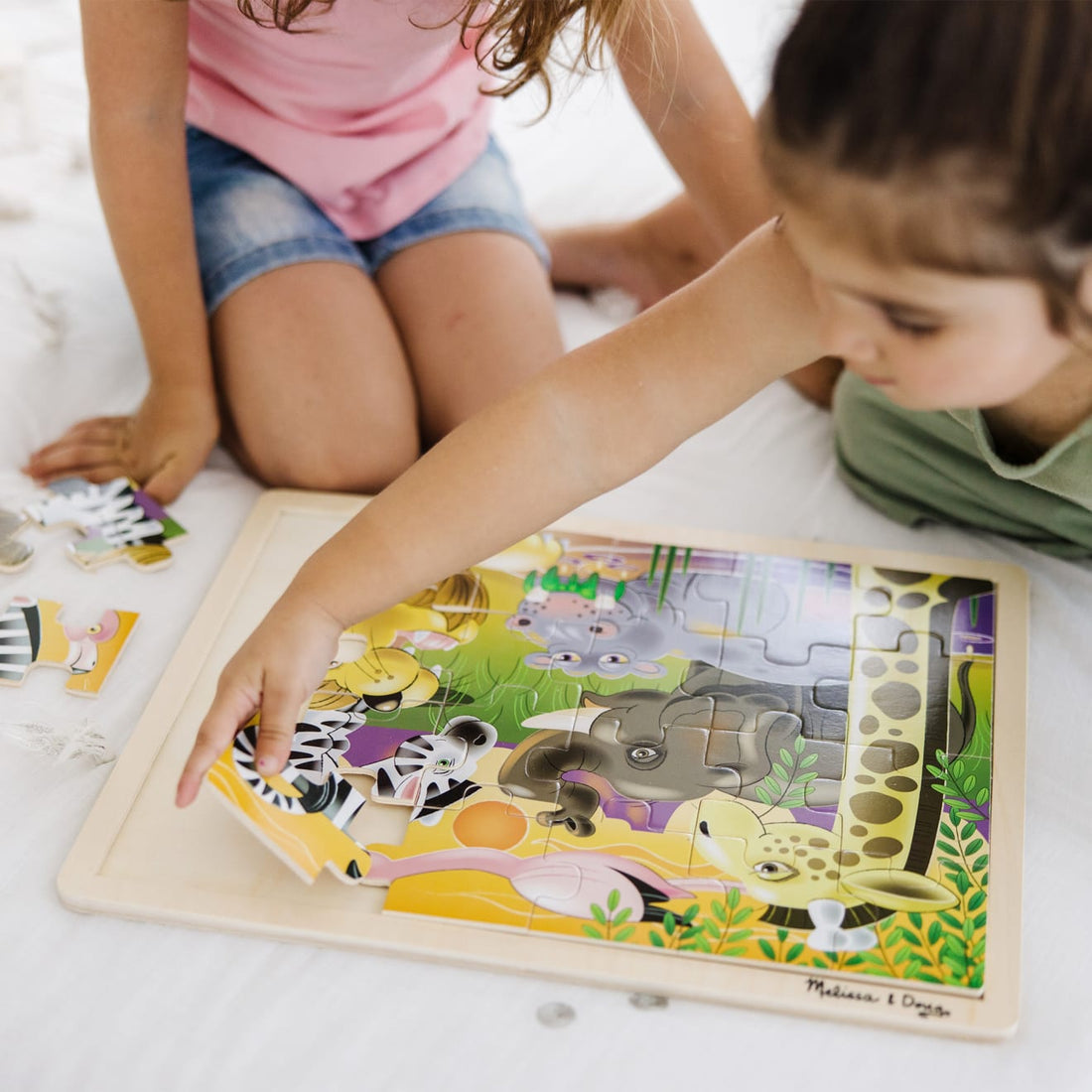 Melissa & Doug - African Plains Wooden Jigsaw Puzzle - 24 Piece