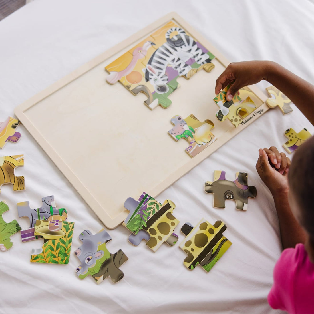 Melissa & Doug - African Plains Wooden Jigsaw Puzzle - 24 Piece