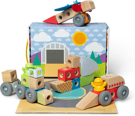 Melissa & Doug: Blockables - Vehicles Play Set