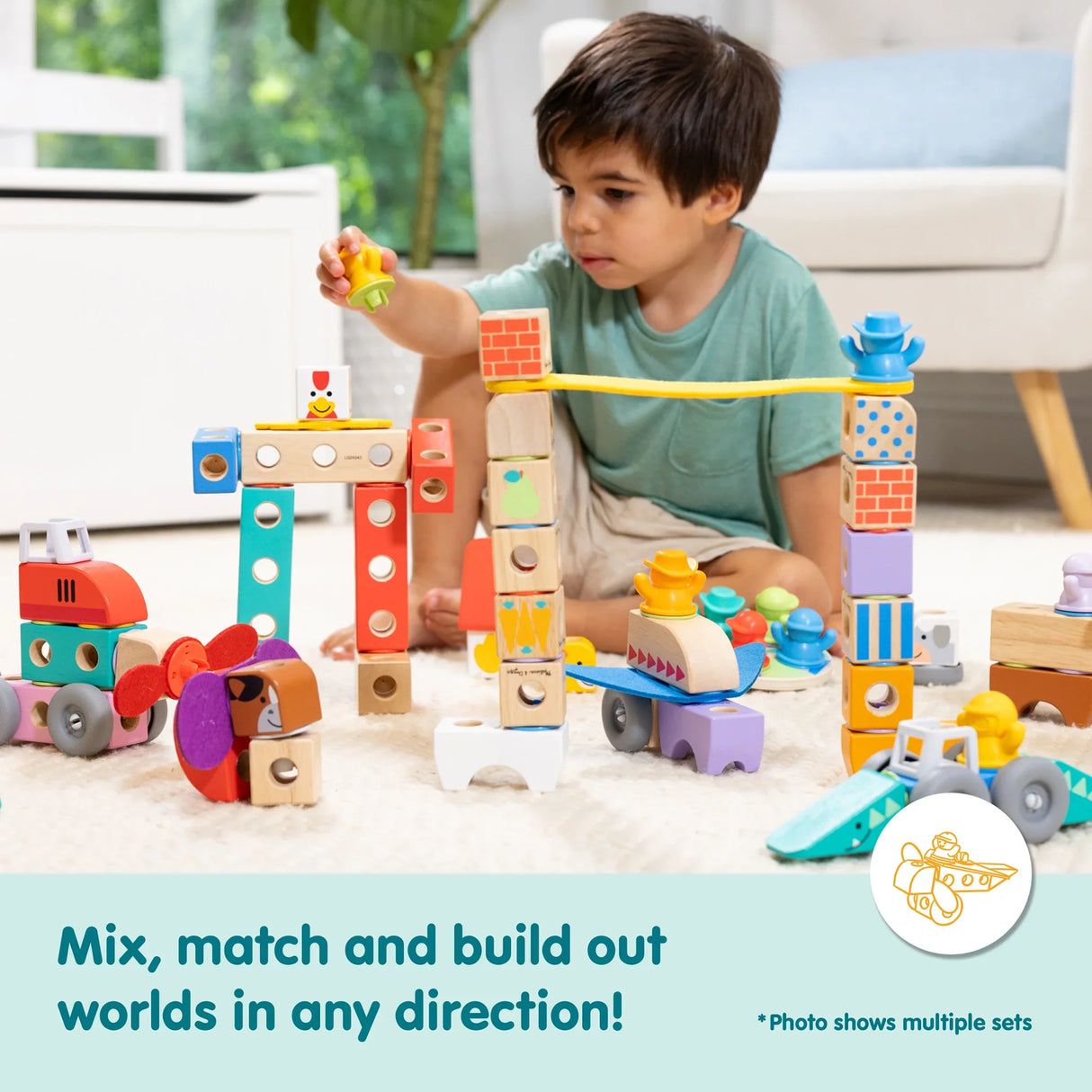 Melissa & Doug: Blockables - Vehicles Play Set