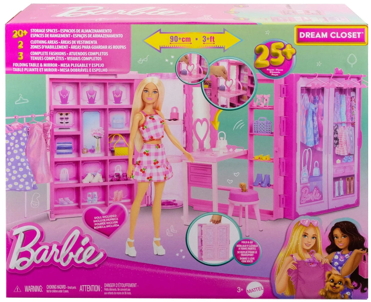 Barbie: Dream Closet Playset, Doll & Accessories
