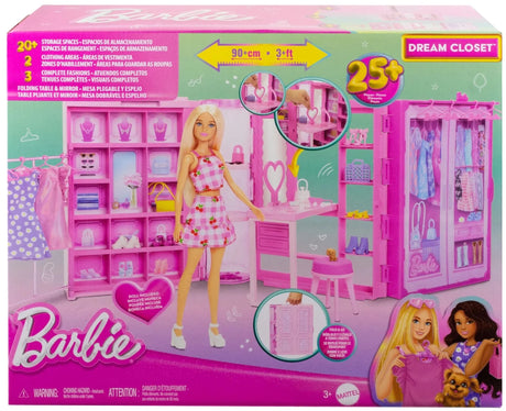 Barbie: Dream Closet Playset, Doll & Accessories