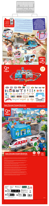 Hape: Mega Metropolis Train Bucket Set