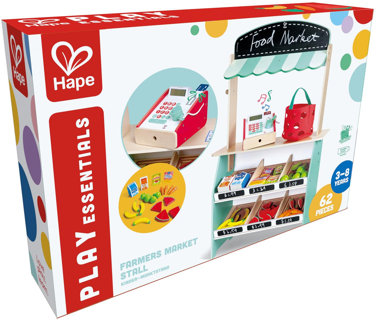 Hape: Play Essentials Farmers Market Stall