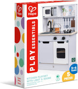 Hape: Kitchen Playset with Light & Sound (Open/Close Micro-wave Oven)