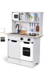 Hape: Kitchen Playset with Light & Sound (Open/Close Micro-wave Oven)