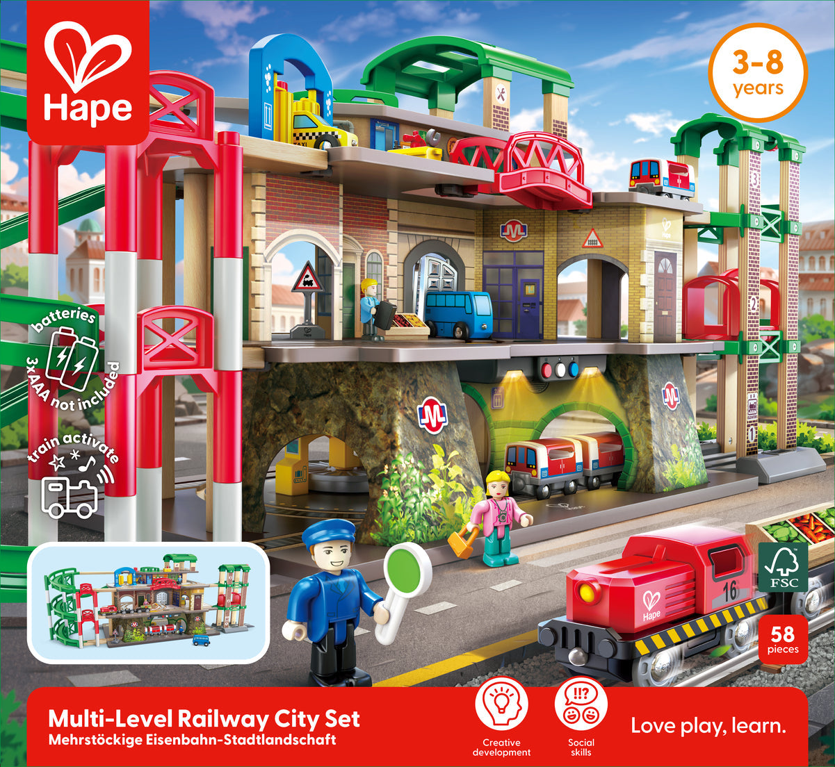 Hape: Multi-Level Railway City Set