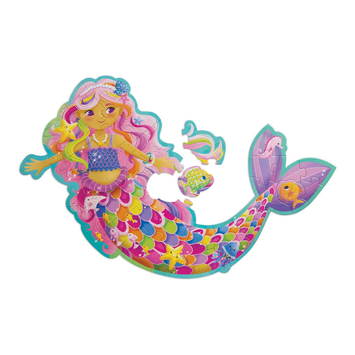Peaceable Kingdom: Floor Puzzle Magical Mermaid 41 Pieces