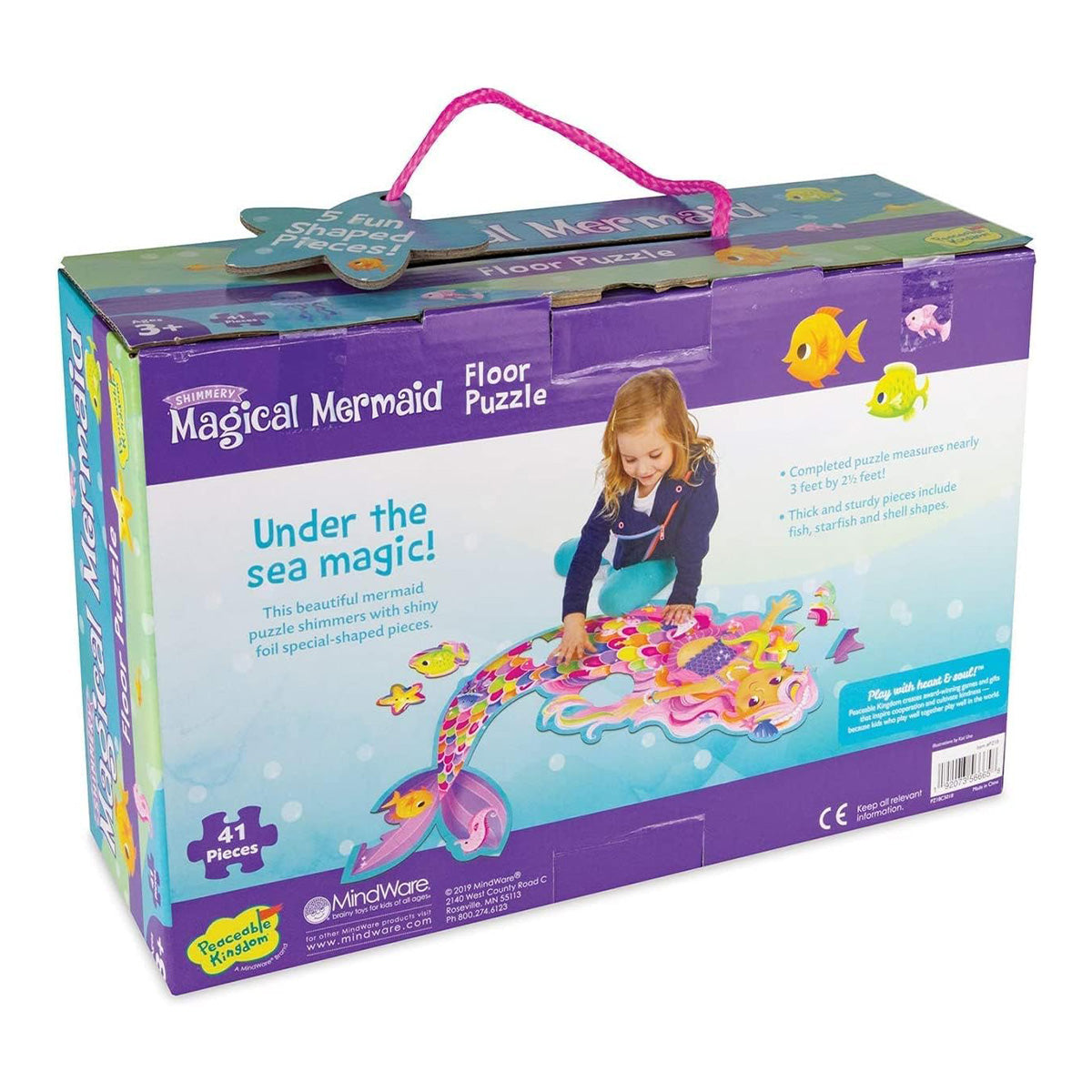 Peaceable Kingdom: Floor Puzzle Magical Mermaid 41 Pieces
