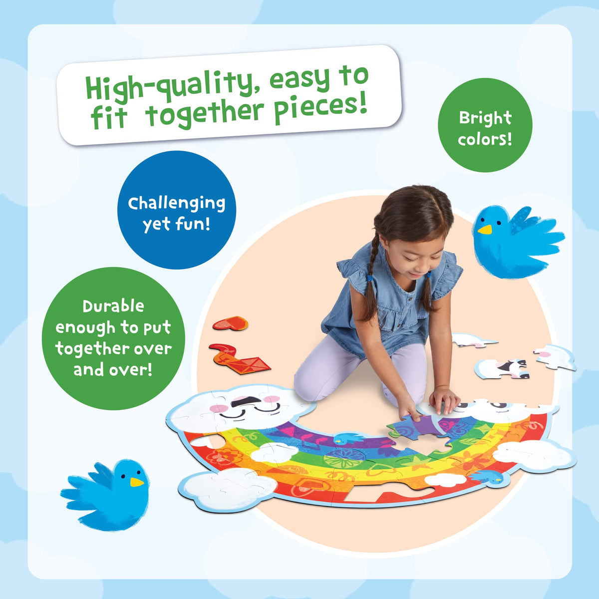 Peaceable Kingdom: Floor Puzzle Rainbow 35 Pieces