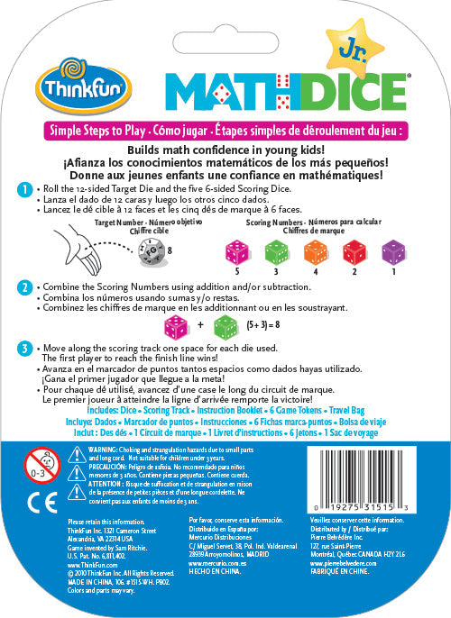 ThinkFun: Math Dice Jr