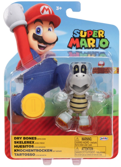 Nintendo: Super Mario 4" Figure - Dry Bones