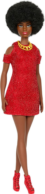 Barbie: Fashion Doll - Red Sparkly Dress