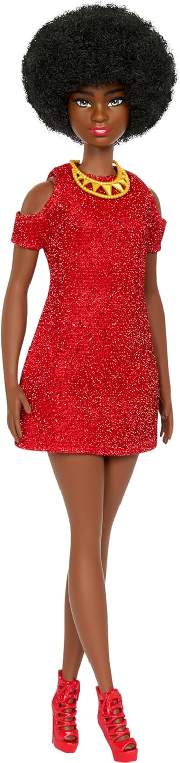 Barbie: Fashion Doll - Red Sparkly Dress