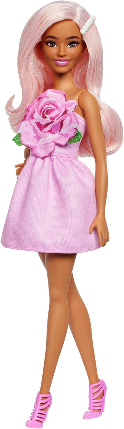 Barbie: Fashionista Doll - Strapless Rose Dress