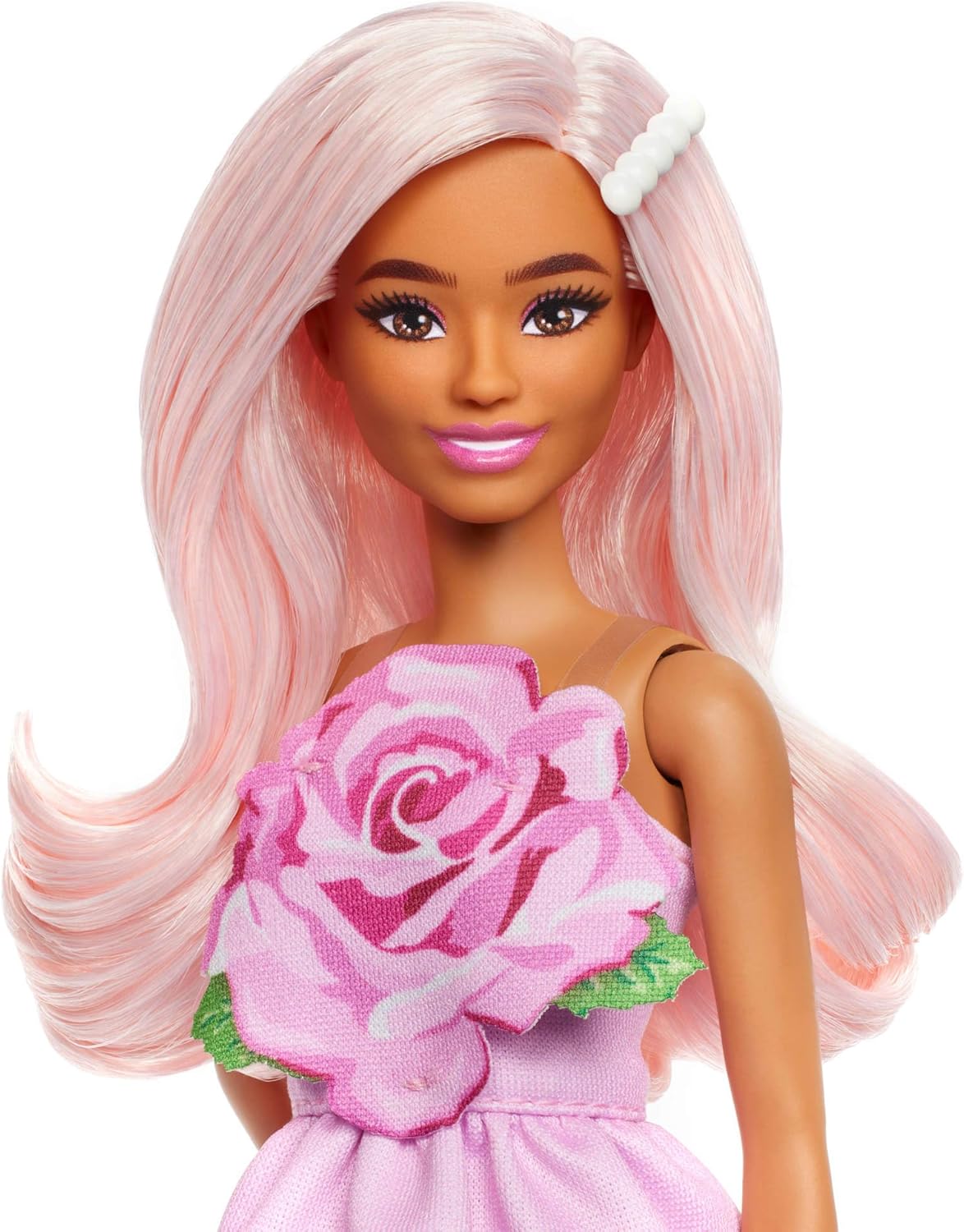 Barbie: Fashionista Doll - Strapless Rose Dress