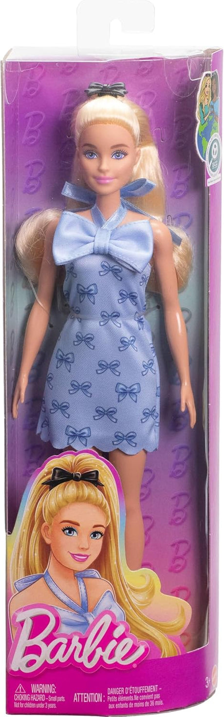 Barbie: Fashionista Doll - Blue Bow Halter Dress