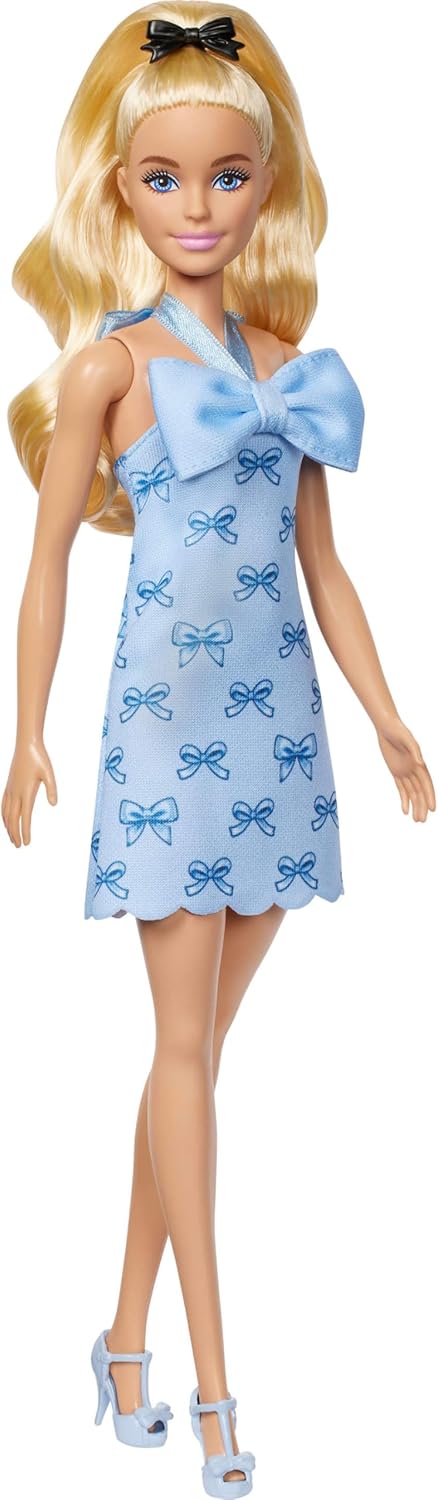 Barbie: Fashionista Doll - Blue Bow Halter Dress