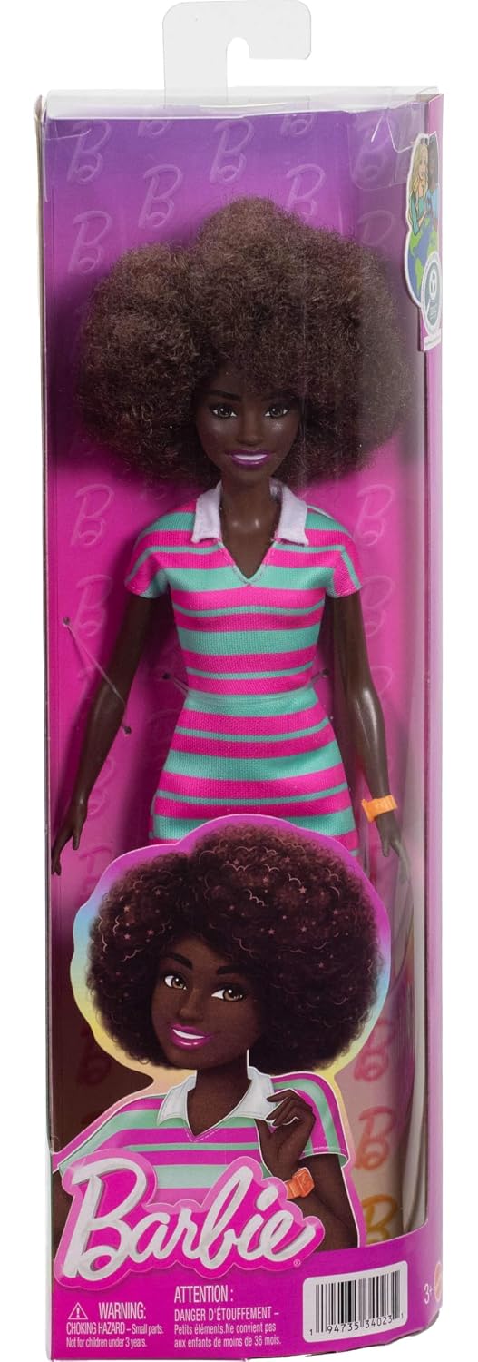 Barbie: Fashionista Doll - Pink & Striped Dress
