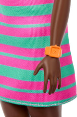 Barbie: Fashionista Doll - Pink & Striped Dress