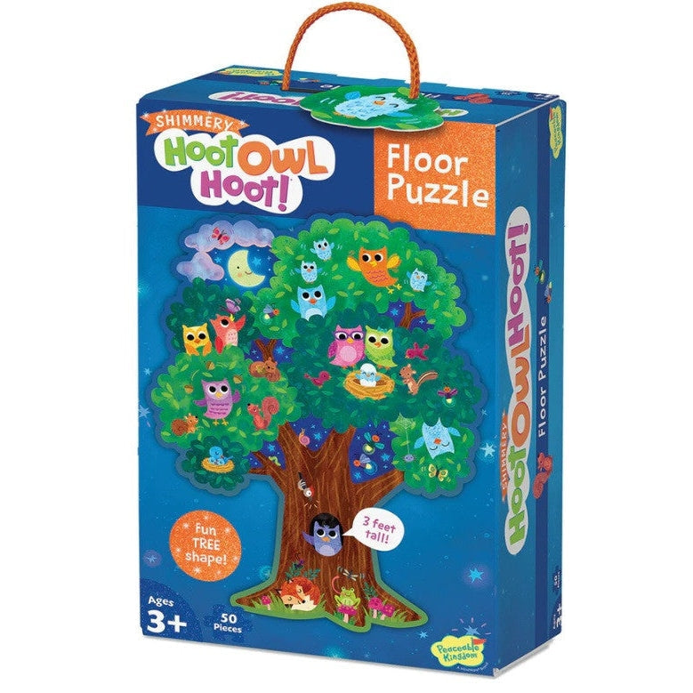 Peaceable Kingdom: Floor Puzzle Hoot Owl Hoot 50 Pieces