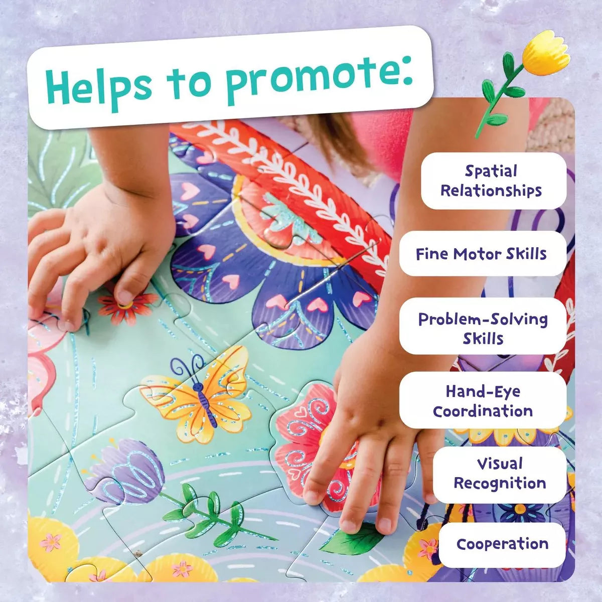 Peaceable Kingdom: Floor Puzzle Butterfly 53 Pieces