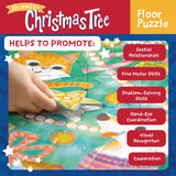 Peaceable Kingdom: Floor Puzzle Christmas Tree 49 Pieces