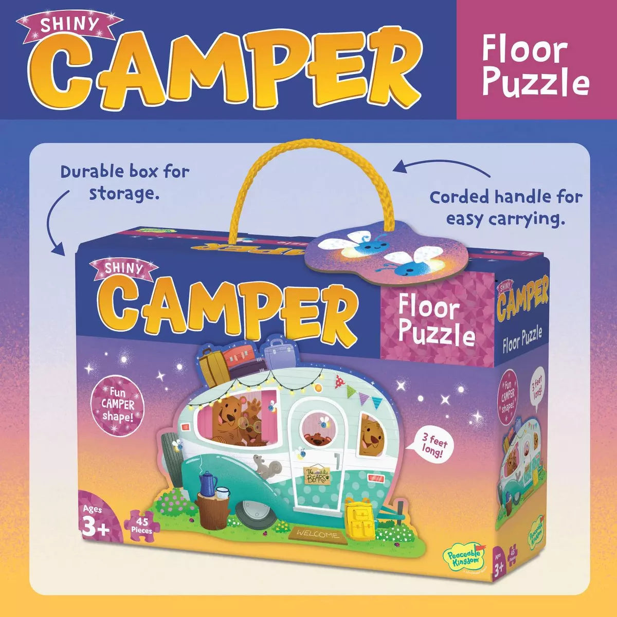 Peaceable Kingdom: Floor Puzzle Camper 45 Pieces