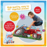 Peaceable Kingdom: Floor Puzzle Tractor 47 Pieces