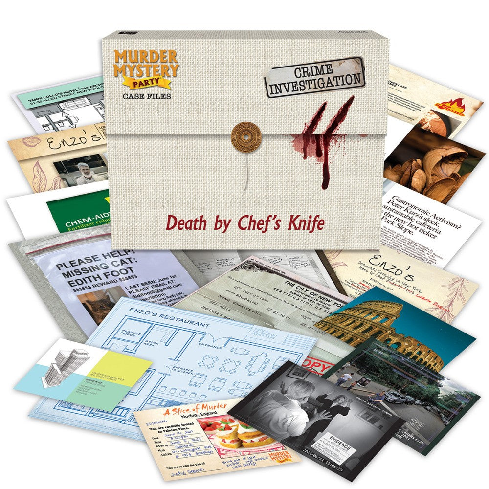 Murder Mystery Party Case Files: Death by Chefs Knife