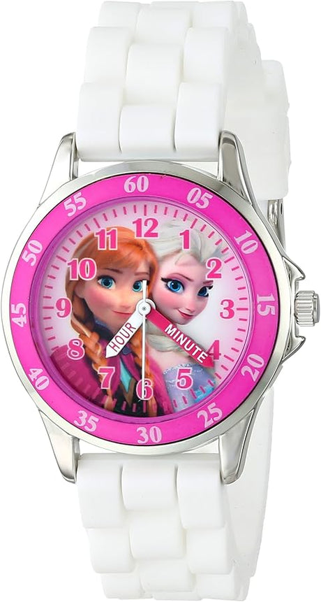 Time Teacher Watch - Frozen Pink/White