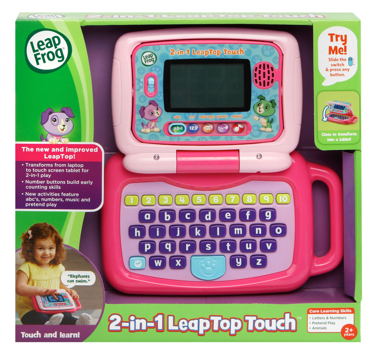 LeapFrog 2 'n 1 Leaptop Touch (Violet)