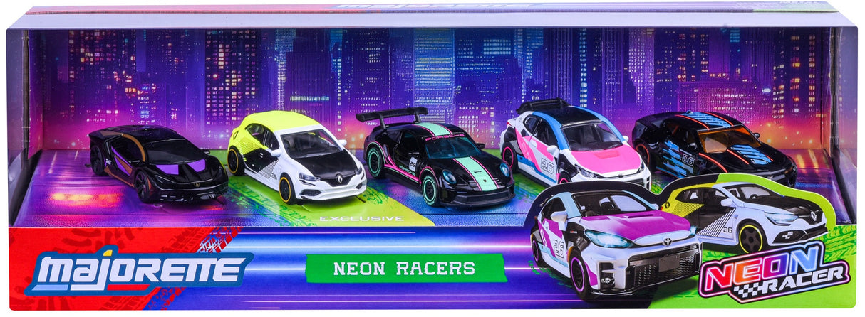 Majorette: Neon Racer 5 Piece Giftpack