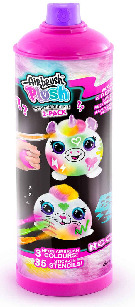 Canal Toys - Airbrush Plush Neon Mini Mystery 2 Pack