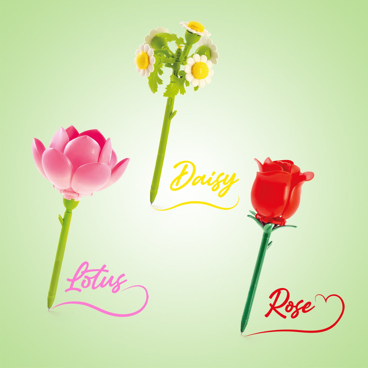 Flower Brick Pen - 3 Pack