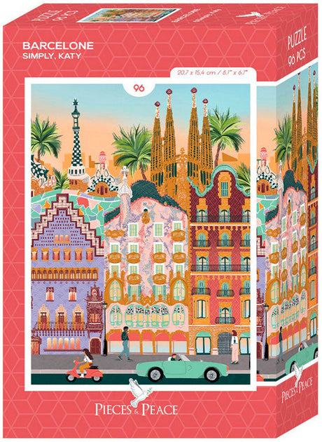 Pieces & Peace: Barcelona Mini Puzzle - 96 Pieces