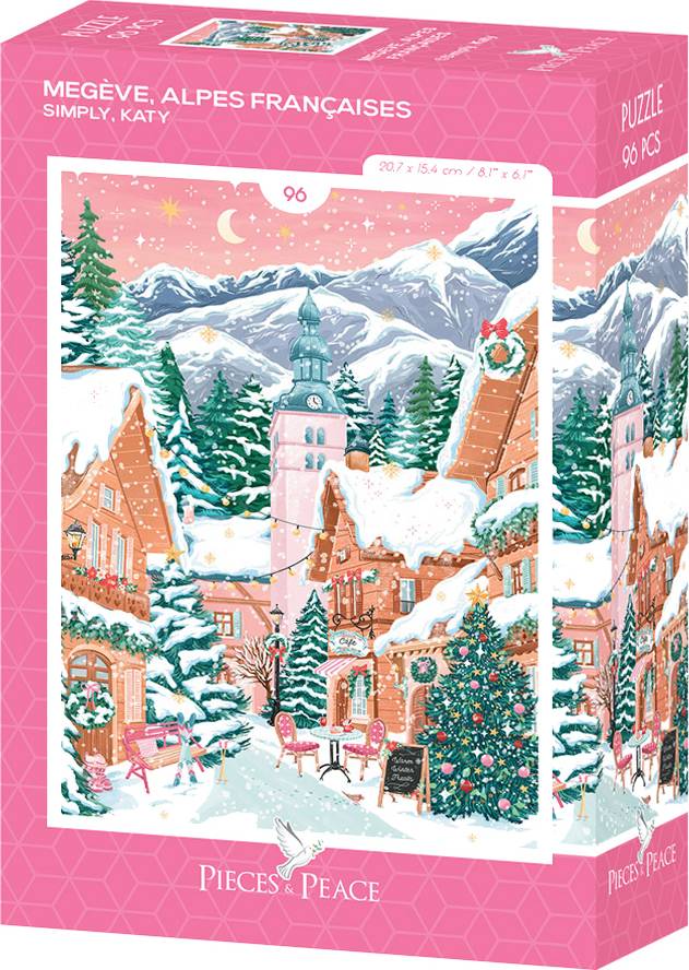 Pieces & Peace: Megève, French Alps Mini Puzzle - 96 Pieces