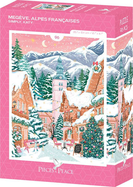 Pieces & Peace: Megève, French Alps Mini Puzzle - 96 Pieces