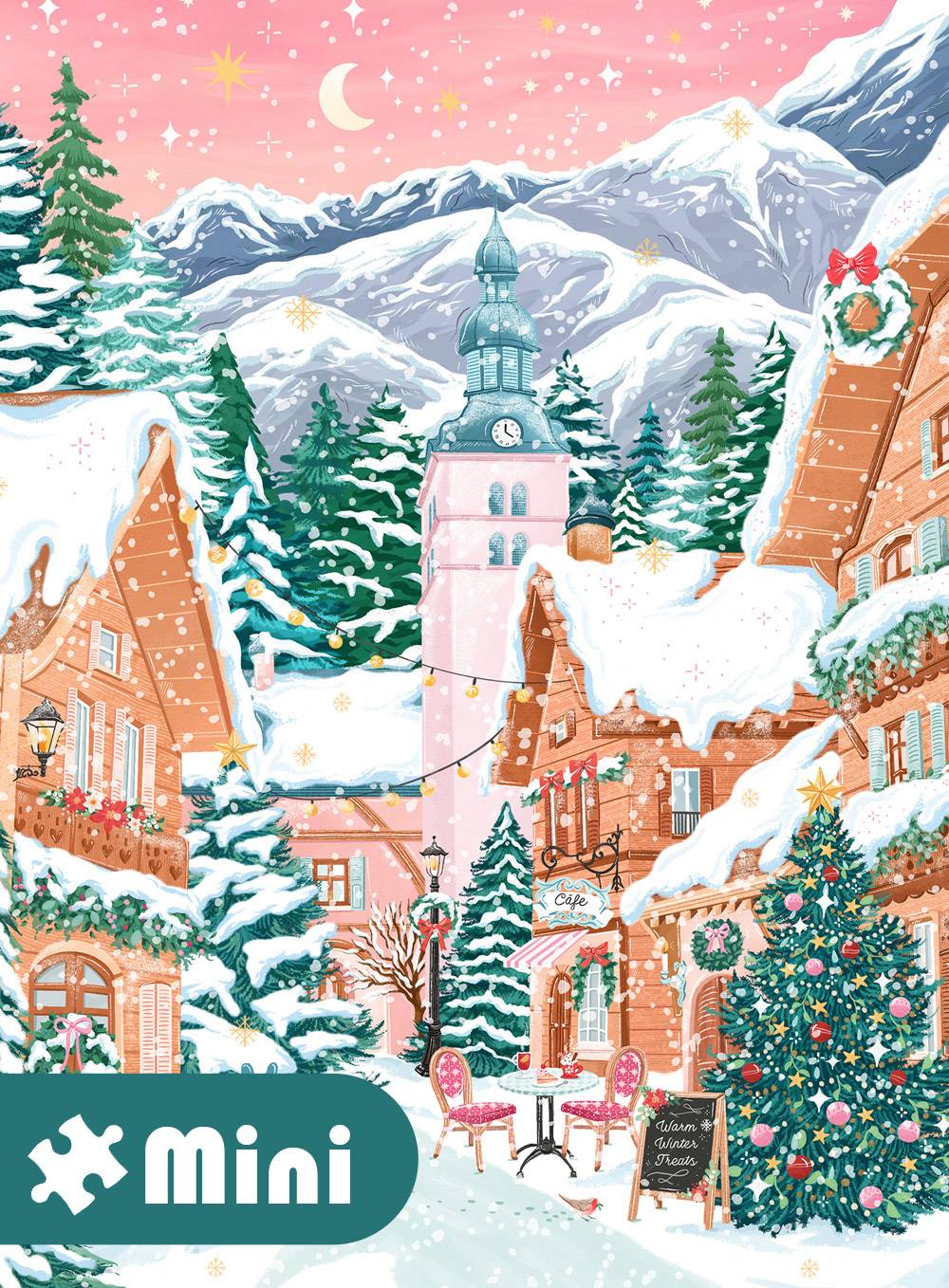 Pieces & Peace: Megève, French Alps Mini Puzzle - 96 Pieces