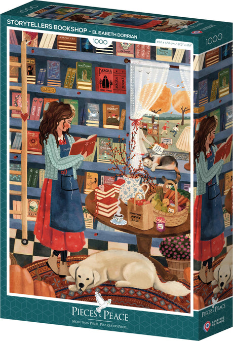 Pieces & Peace: Storytellers Bookstore Puzzle - 1000 Pieces