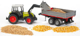 Bruder: Claas Nectis with Frontloader & Tipping Trailer