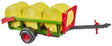 Bruder: Self Loading Bale Trailer & Bales