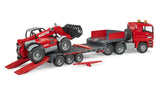 Bruder: Man Low Loader Truck With Manitou Telescopic Loader