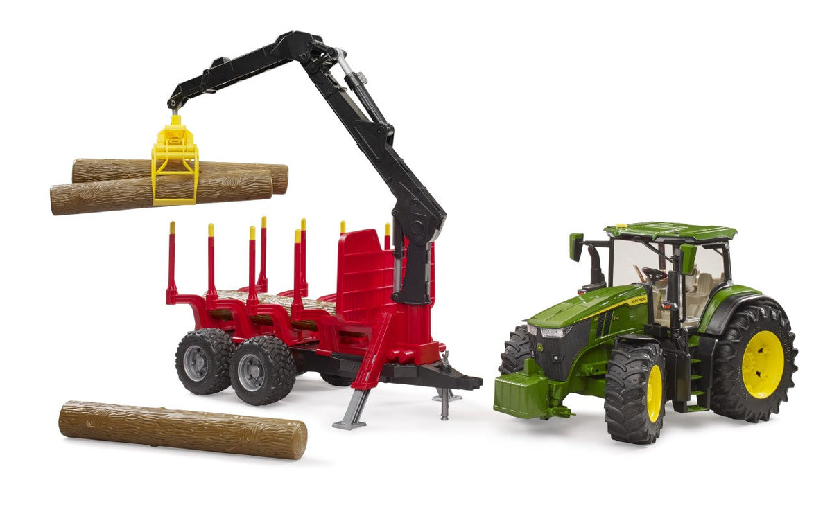 Bruder: John Deere 7R 350 with Forestry Trailer