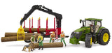 Bruder: John Deere 7R 350 with Forestry Trailer