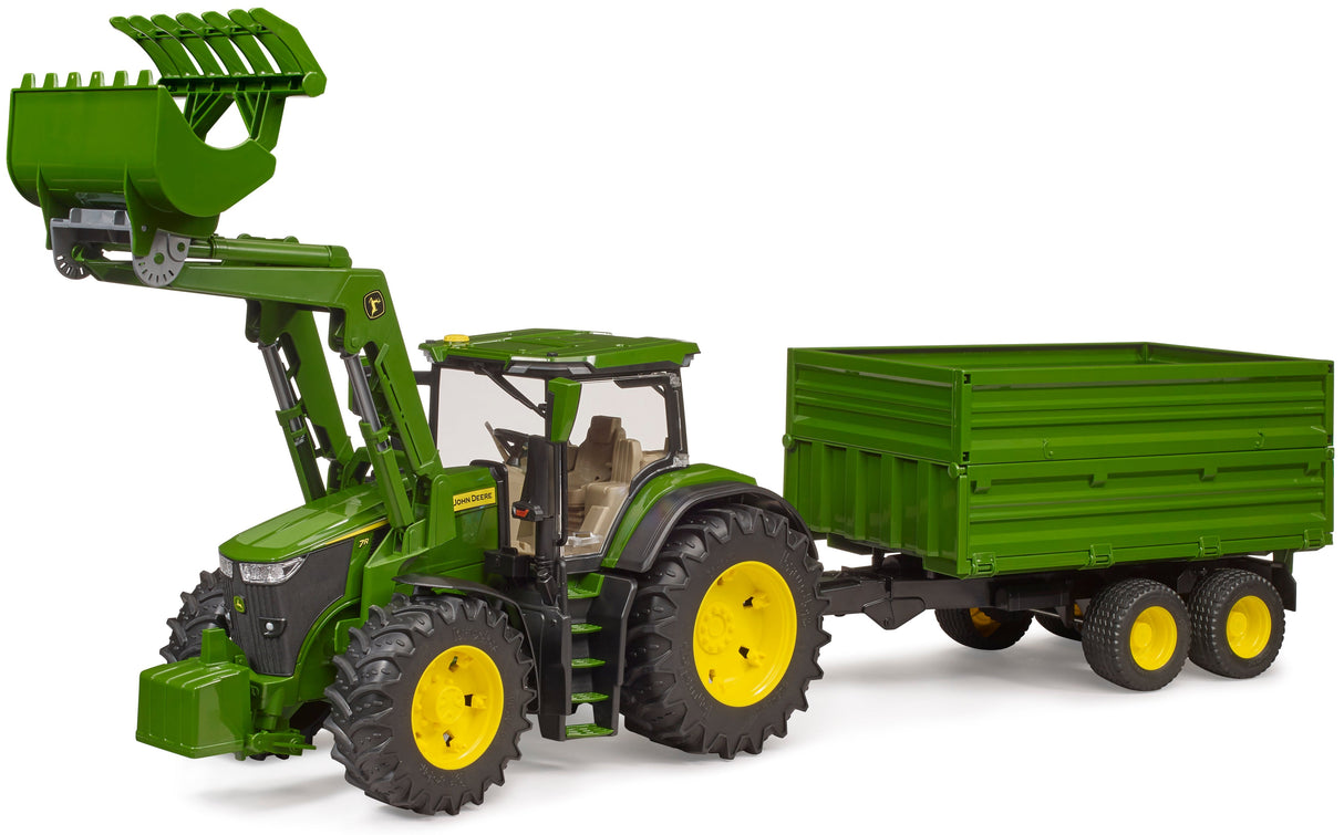 Bruder: John Deere 7R 350 + Frontloader & Tipping Trailer