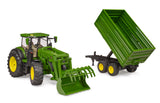 Bruder: John Deere 7R 350 + Frontloader & Tipping Trailer