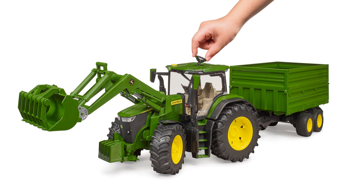 Bruder: John Deere 7R 350 + Frontloader & Tipping Trailer