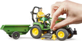 Bruder: John Deere Lawn Tractor With Trailer & Gardener