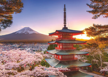 Ravensburger: Mount Fuji Cherry Blossom View - 1000 Pieces